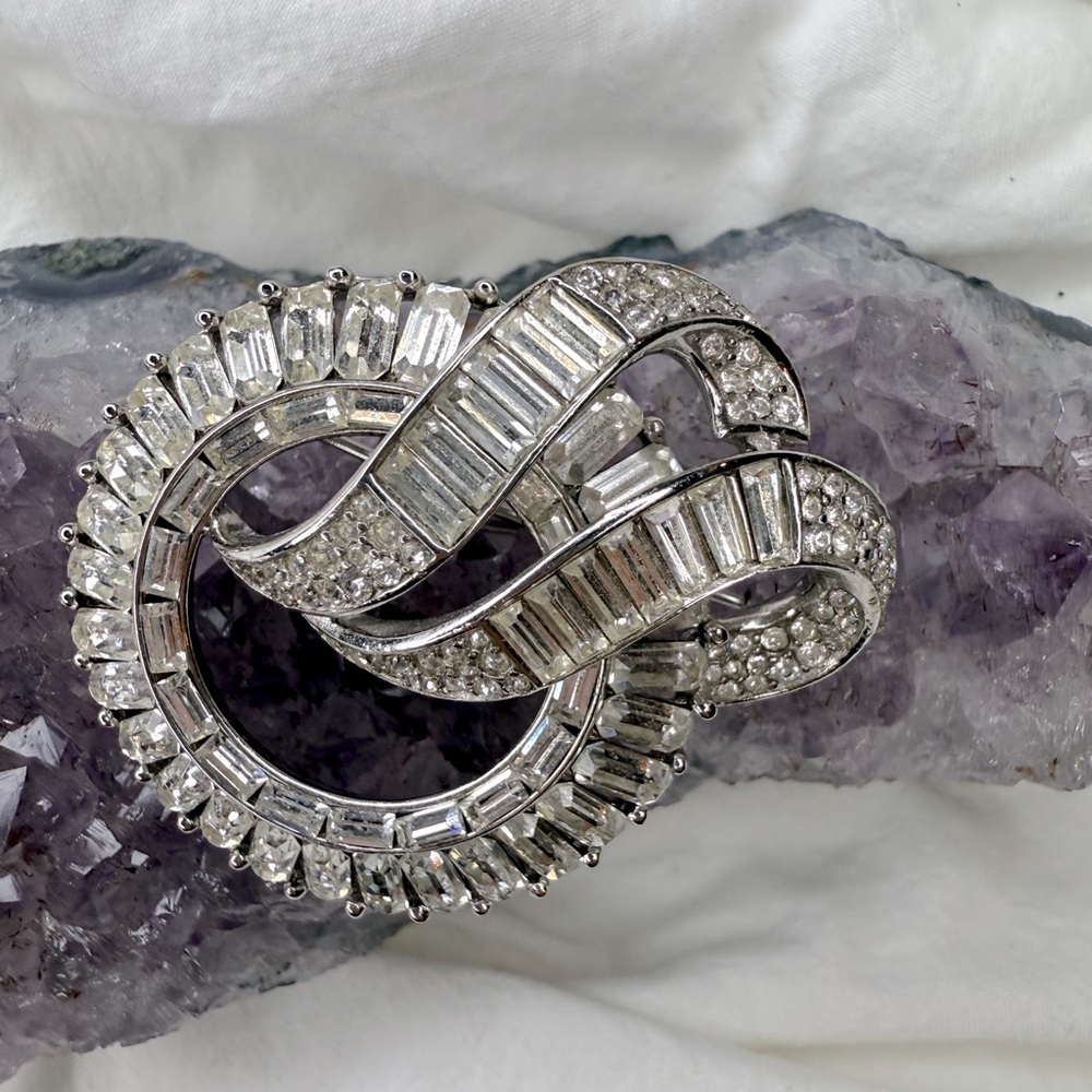 Vintage trifari brooch! Sterling and all the bling!